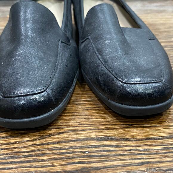 Easy Spirit Anti-Gravity Black Leather Loafers Size 7.5 AA Rubber Sole Shoes - Picture 9 of 13